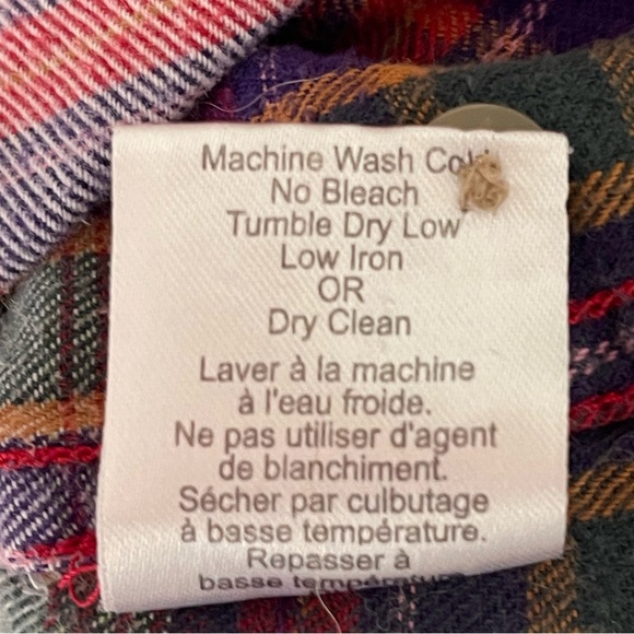 Aritzia TNA Boyfriend Fit Plaid Hooded Flannel Shirt Size M - Picture 7 of 7